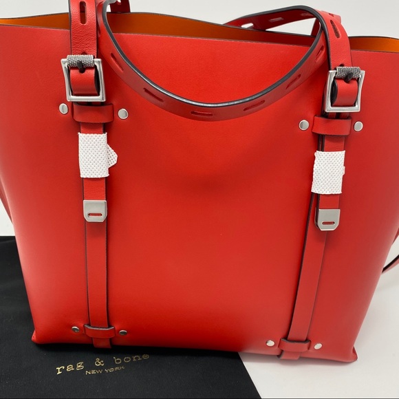 Rag & Bone red field tote and crossbody bag - Picture 10 of 12
